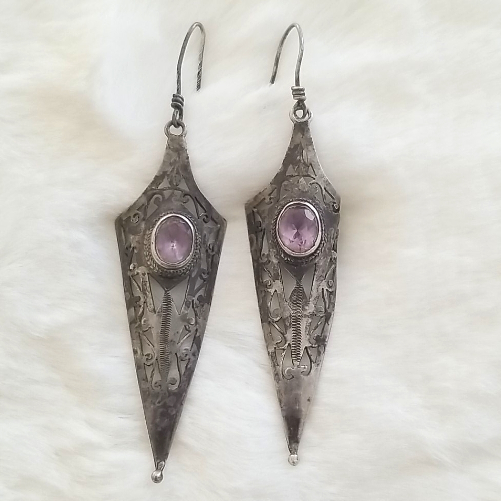 Vintage 925 Silver Earrings